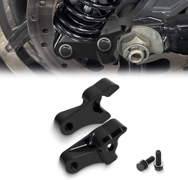 PIKPOP 2 Inch Lowering Blocks Kit for 2002-2025 Harley Davidson, Rear Slam Lowering Blocks Kit for Touring Street Glide, Road King, Electra Glide, Road Glide, Ultra Limited, CVO Limited (Black) - Image 1